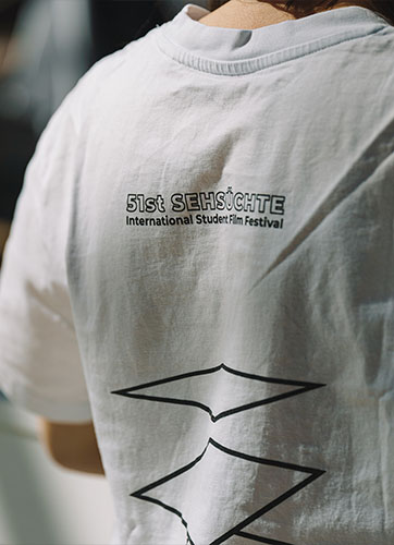 T-Shirt für das Sehsüchte Filmfestival, entworfen als Merchandise